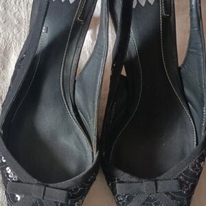 Per Una Black Sequin Embellished Loafers